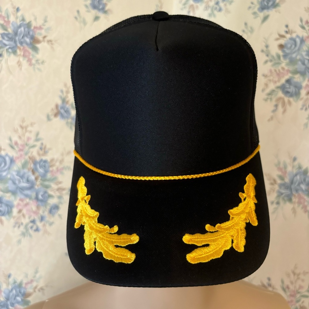 Otto World Famous Foam Front Black Trucker Hat with Embroidery, NWT
